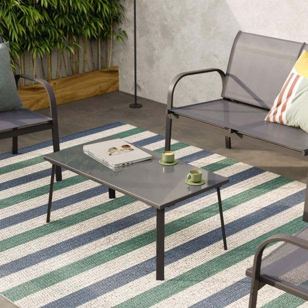 KOVINSKA VRTNA GARNITURA SET BEO, SIV