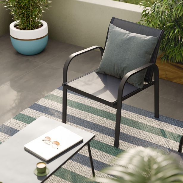 KOVINSKA VRTNA GARNITURA SET BEO, SIV