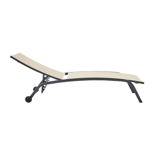 1PX LEŽALNIK RIVERA STEEL STACK TEXT 2X1 4 POLOŽAJI BEŽ