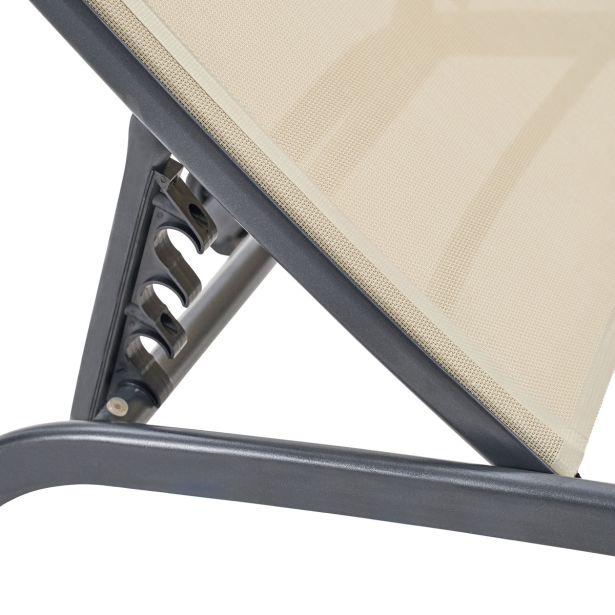 1PX LEŽALNIK RIVERA STEEL STACK TEXT 2X1 4 POLOŽAJI BEŽ