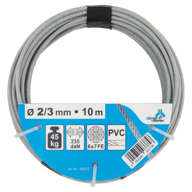 VEČNAMENSKA VRV DÖRNER + HELMER 2-3MM POCINKANA + PVC OPLAŠČENA ZAV=10M