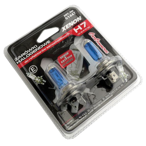 AVTOMOBILSKA ŽARNICA CARCOMMERCE 2-DELNI SET XENON H7, 12V, 60/55W