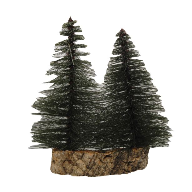 DEKORACIJA EUROMARCHI 2 JELKI 20 CM ZELENI