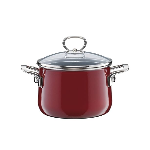 LONEC / KOZICA RIESS KOZICA 4 L 20 CM VISOKA S STEKL. POKROVOM ROSSO