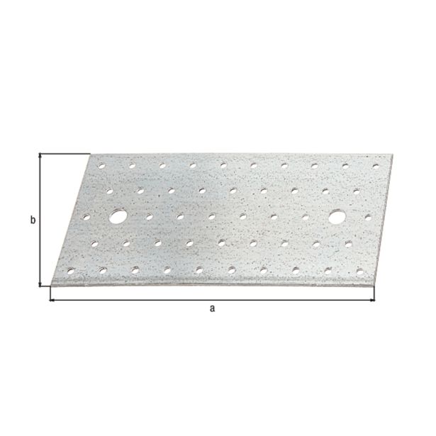 VEZNI ELEMENT ALBERTS 200X100X2 MM PLOŠČATI PERFORIRAN