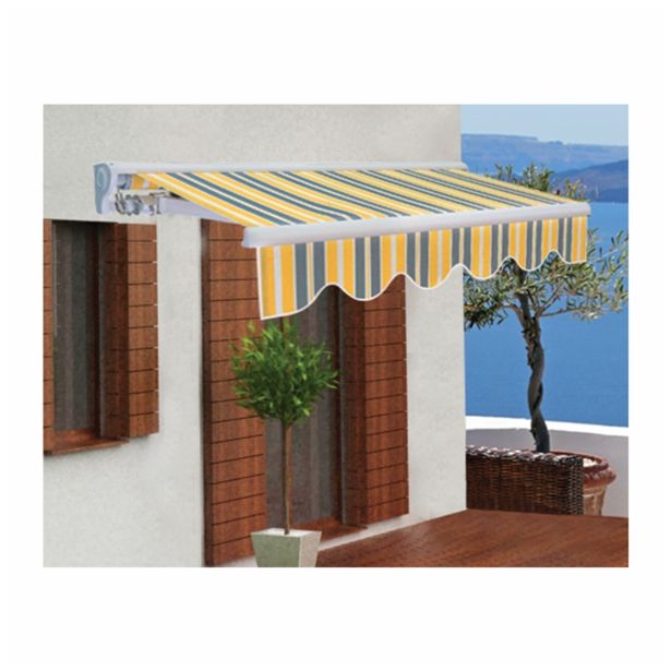 MARKIZA HOOEASY 200X150 CM MOD.1100 ZGLOBNA ORANŽNA/SIVA/BELA