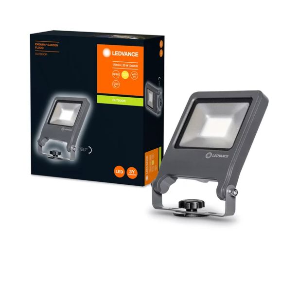 LED ZUNANJI REFLEKTOR LEDVANCE 20W ENDURA GARDEN DG WW TEMNO SIVI