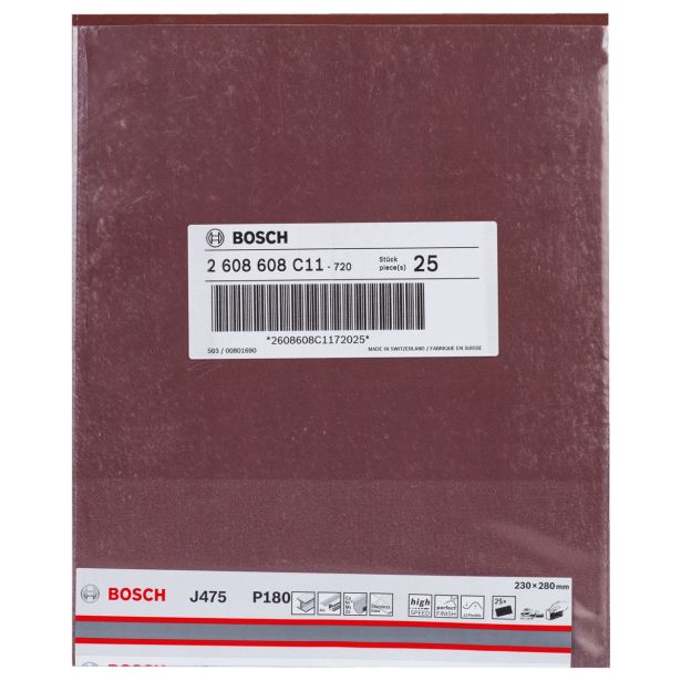 BRUSNI PAPIR FORMAT BOSCH 230X280 MM P180 J475 FLEKSIBILNO PLATNO