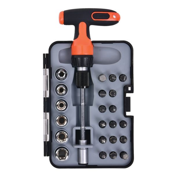 GRT VIJAČNIH NASTAVKOV TACTIX 24 DELNA T ROČAJ Z RAGLJO