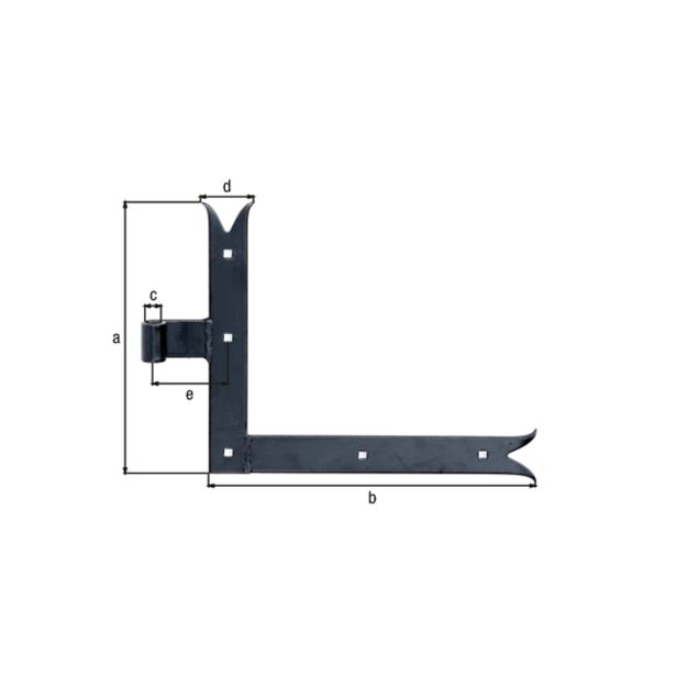 DOLGA SPONA ALBERTS 250X300 MM KOTNA ZA POLKNA