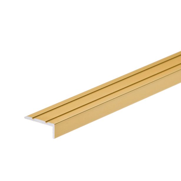 STOPNIŠČNI ALU PROFIL CEZAR 25X10MM 2.5M ZLAT SAMOLEPILNI