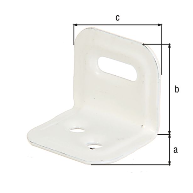 KOTNIK ALBERTS 25X25X30 MM NASTAVLJIV BELE BARVE