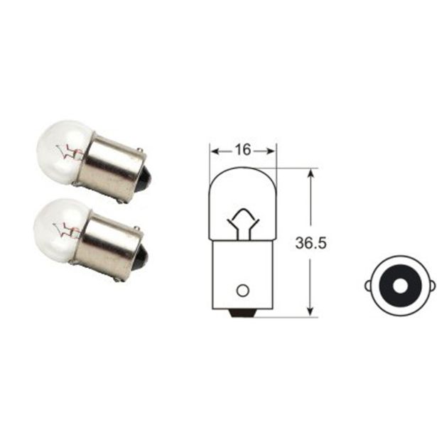 AVTOMOBILSKI ŽARNICI CARCOMMERCE 2-DELNI SET BA15S, 12V, 5W