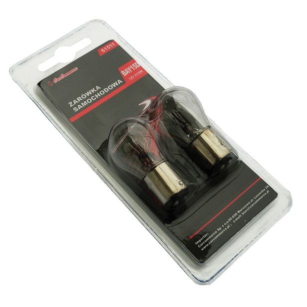AVTOMOBILSKI ŽARNICI CARCOMMERCE 2-DELNI SET BAY15D, 12V, 21/5W