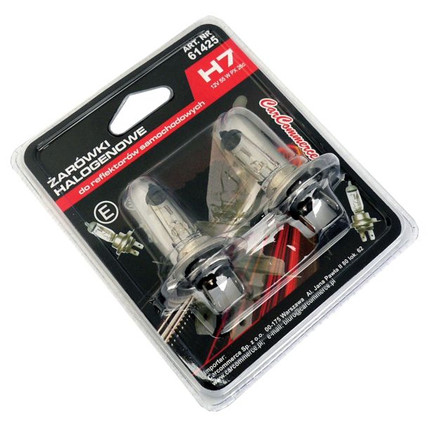 AVTOMOBILSKA ŽARNICA CARCOMMERCE 2-DELNI SET H7, 12V, 60/55W