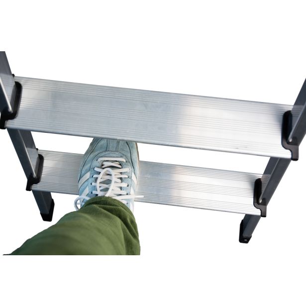 PROSTOSTOJEČA LESTEV KRAUSE MONTO DOPPLO 2X3 STOPNIC 0.65M DELOVNA VIŠINA 2.2M