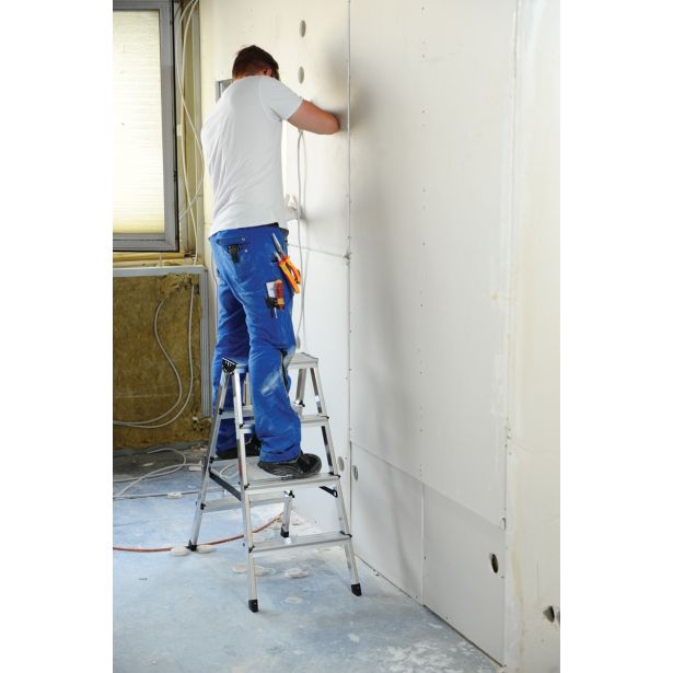 PROSTOSTOJEČA LESTEV KRAUSE MONTO DOPPLO 2X4 STOPNIC 0.85M DELOVNA VIŠINA 2.4M