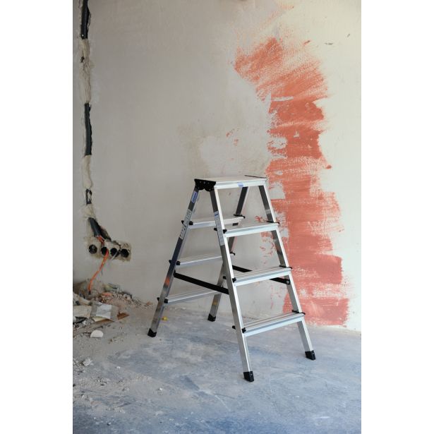 PROSTOSTOJEČA LESTEV KRAUSE MONTO DOPPLO 2X4 STOPNIC 0.85M DELOVNA VIŠINA 2.4M