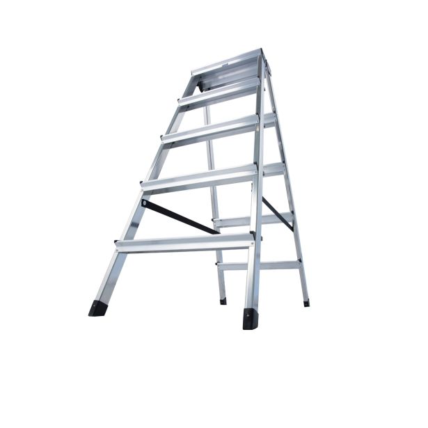 PROSTOSTOJEČA LESTEV KRAUSE MONTO DOPPLO 2X5 STOPNIC 1.05M DELOVNA VIŠINA 2.65M