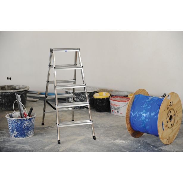 PROSTOSTOJEČA LESTEV KRAUSE MONTO DOPPLO 2X5 STOPNIC 1.05M DELOVNA VIŠINA 2.65M