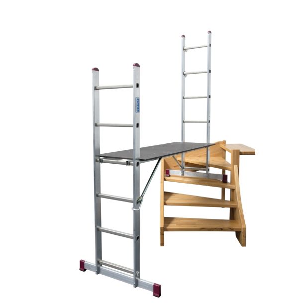 ALUMINJASTI ODER KRAUSE CORDA PODEST 147X50CM 2X6 STO. DELOVNA VIŠINA 3.75 M