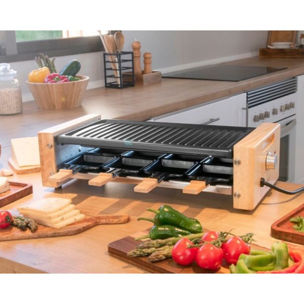 KUHINJSKI APARAT CECOTEC CHEESE&GRILL 8200 RACLETTE WOOD BLACK