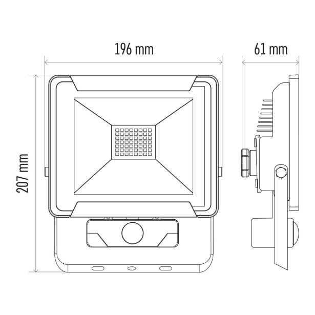 LED ZUNANJI REFLEKTOR EMOS 30W IDEO PIR