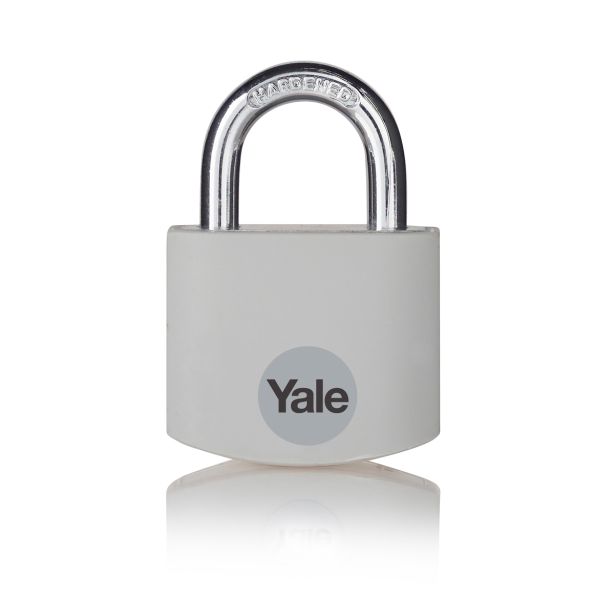 CILINDRIČNA OBEŠANKA 32 MM, ALU-SIVA, YALE STANDARD S3 KLJUČI, V SKLADU Z EN 12320:2012 - VARNOSTNI RAZRED 1