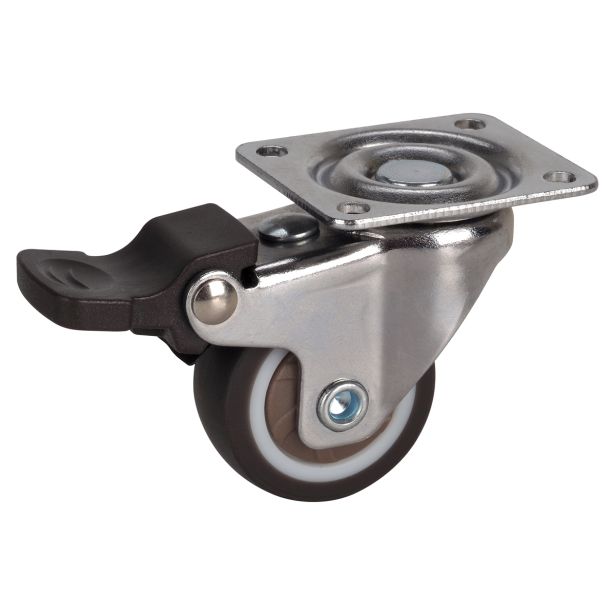 POHIŠTVENO KOLO DÖRNER + HELMER 32X12.5MM PLOŠČA 39X33MM GIBLJIVO Z ZAVORO