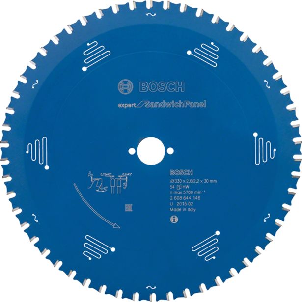LIST ŽAGE ZA LES WIDIA BOSCH 330X30X2.6 MM 54 ZOB SANDWICH PANEL