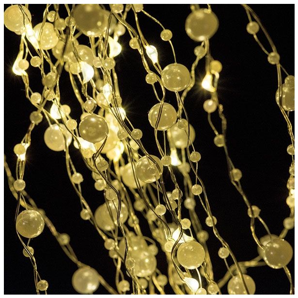 LUČKE MQ 332 MNI LED S PERLAMI BELE 25 VEJ IP 44