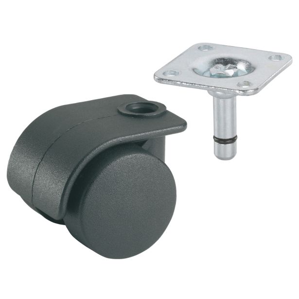 POHIŠTVENO KOLO DÖRNER + HELMER 35 MM PLOŠČA 38X38 MM NOSILNOST 70KG