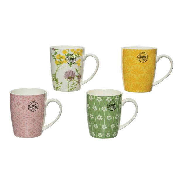 LONČEK DECORIS 350 ML CVETLICE RAZLIČNI VZORCI