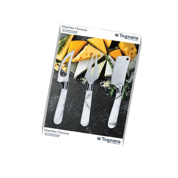 GARNITURA NOŽEV TOGNANA 3/1 SET NOŽEV ZA SIR MARMOR ROČAJI