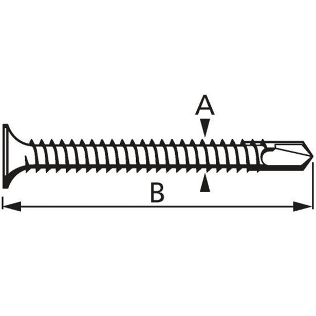 VIJAK ZA MAVČNE PLOŠČE 3.5X25 ČRN PH2 V ZAVITKU JE 1000 KOS