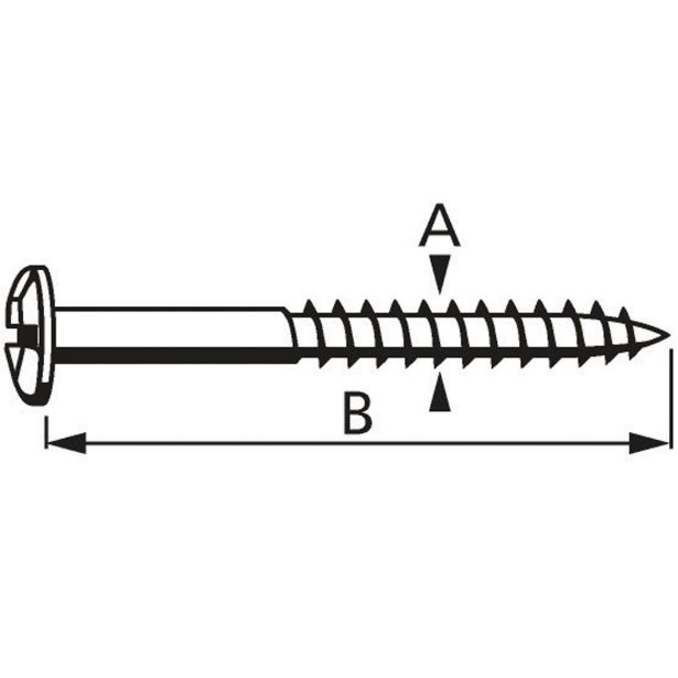 VIJAK CILINDRIČNA GLAVA 3.5X30 ČRN V ZAVITKU JE 4 KOS