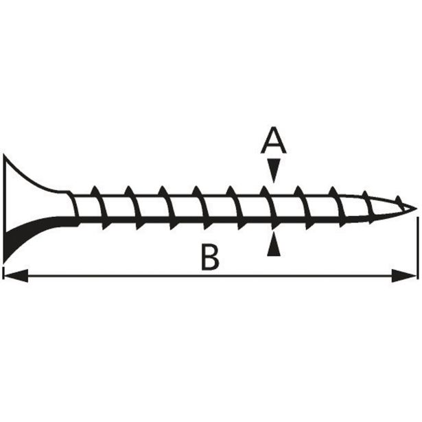 VIJAK ZA MAVČNE PLOŠČE 3.9X35 ČRN PH2 6111280, ZAV= 300 KOS