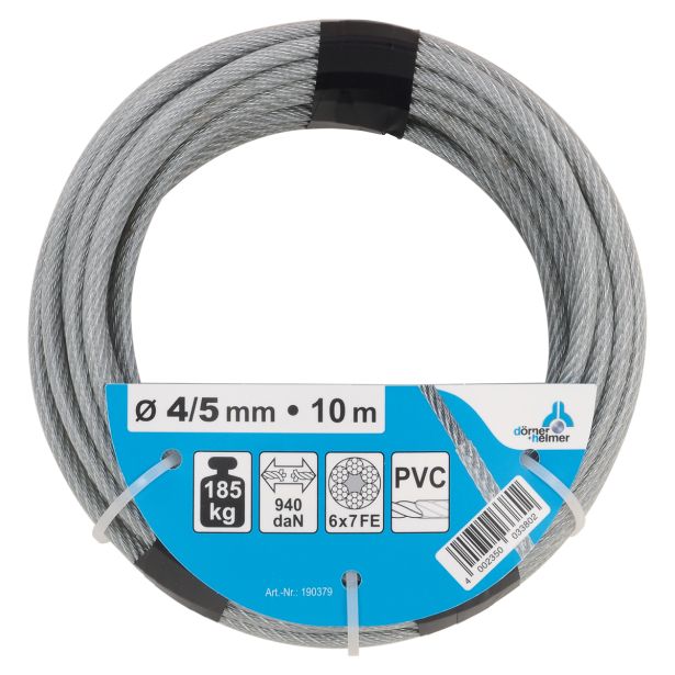 VEČNAMENSKA VRV DÖRNER + HELMER 4-5MM POCINKANA + PVC OPLAŠČENA ZAV=10M