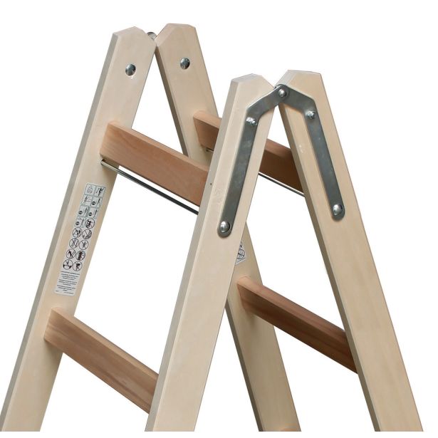 PROSTOSTOJEČA LESTEV KRAUSE 4 STOPNIČNA LESENA