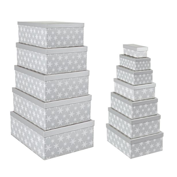 ŠKATLA ZA SHRANJEVANJE BIZZOTTO 40.5X32X15 CM SREBRNA