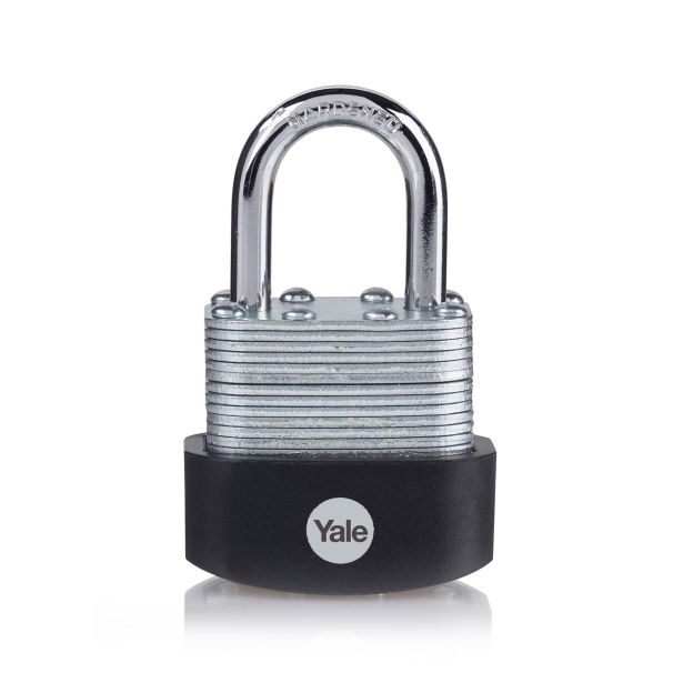 CILINDRIČNA OBEŠANKA 40 MM YALE HIGH SECURITY, MOČNA ODPORNOST PROTI KOROZIJI, LOK KALJENO JEKLO, 1 KOS S 3 KLJUČI