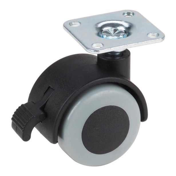 POHIŠTVENO KOLO DÖRNER + HELMER 40MM PLOŠČA 38X38MM BR DVOJNO, MEHKA TLA PARKET