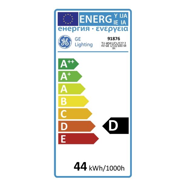 NIZKONAPET.ŽARNICA GENERAL ELECTRIC 40W 24V E27 BISTRA