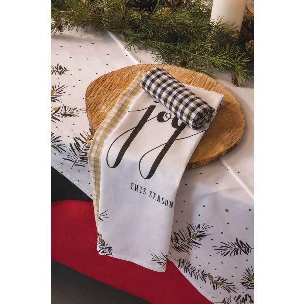 KUHINJSKA KRPA SIRETESSILE 45X65 CM 2/1 ČRNA/RDEČA/BELA