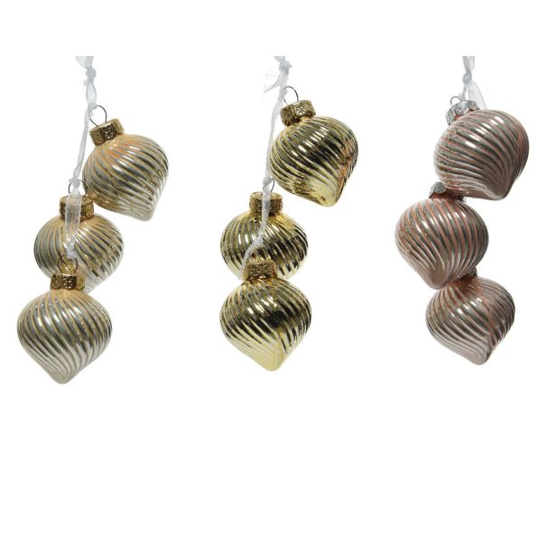 OKRASEK ZA JELKO 4.3 CM ROZA ZLATA SORT