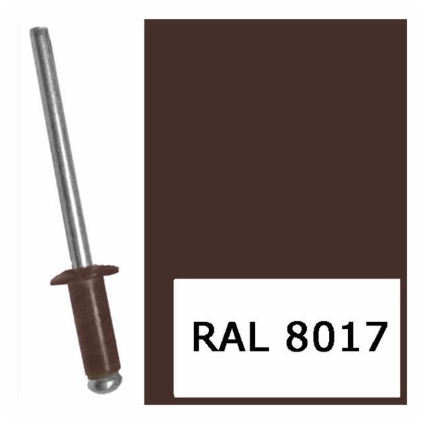 SLEPA KOVICA DIN7337 4.8X10 AL/RJAVA RAL 8017