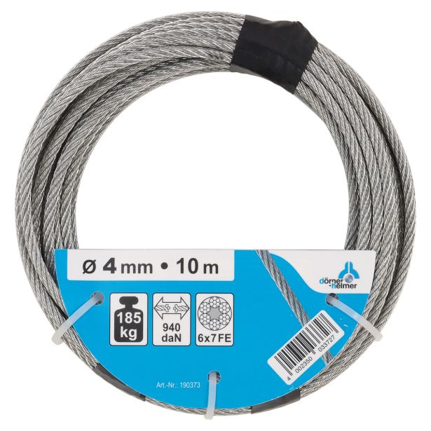 VEČNAMENSKA VRV DÖRNER + HELMER 4MM POCINKANA ZAV=10M NOSILNOST 185KG