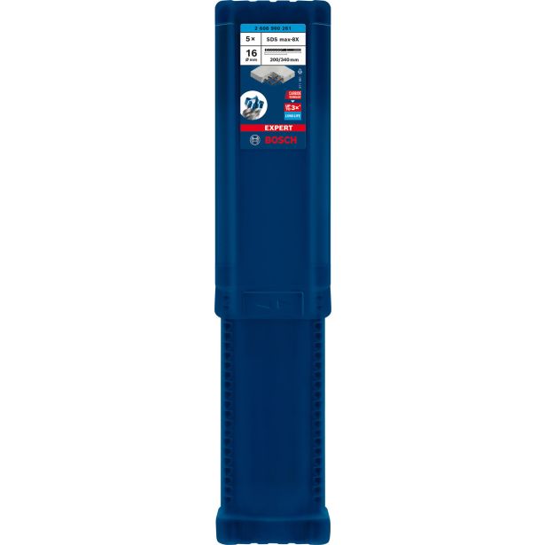 5-DELNI KOMPLET UDARNIH SVEDROV BOSCH EXPERT SDS MAX-8X, 16 X 200 X 340 MM