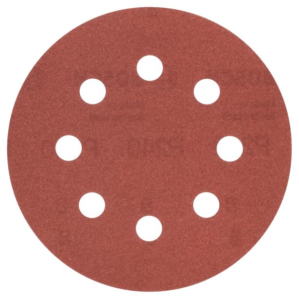 SAMOPRITRILNI BRUSNI DISK BOSCH 5-DELNI SET C430 RDEČ 115MM K240 8 LUKENJ