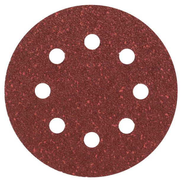 SAMOPRITRILNI BRUSNI DISK BOSCH 5-DELNI SET C430 RDEČ 115MM K40 8 LUKENJ